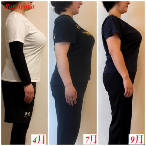 ダイエット終了後も、ご飯をもりもり食べて痩せている